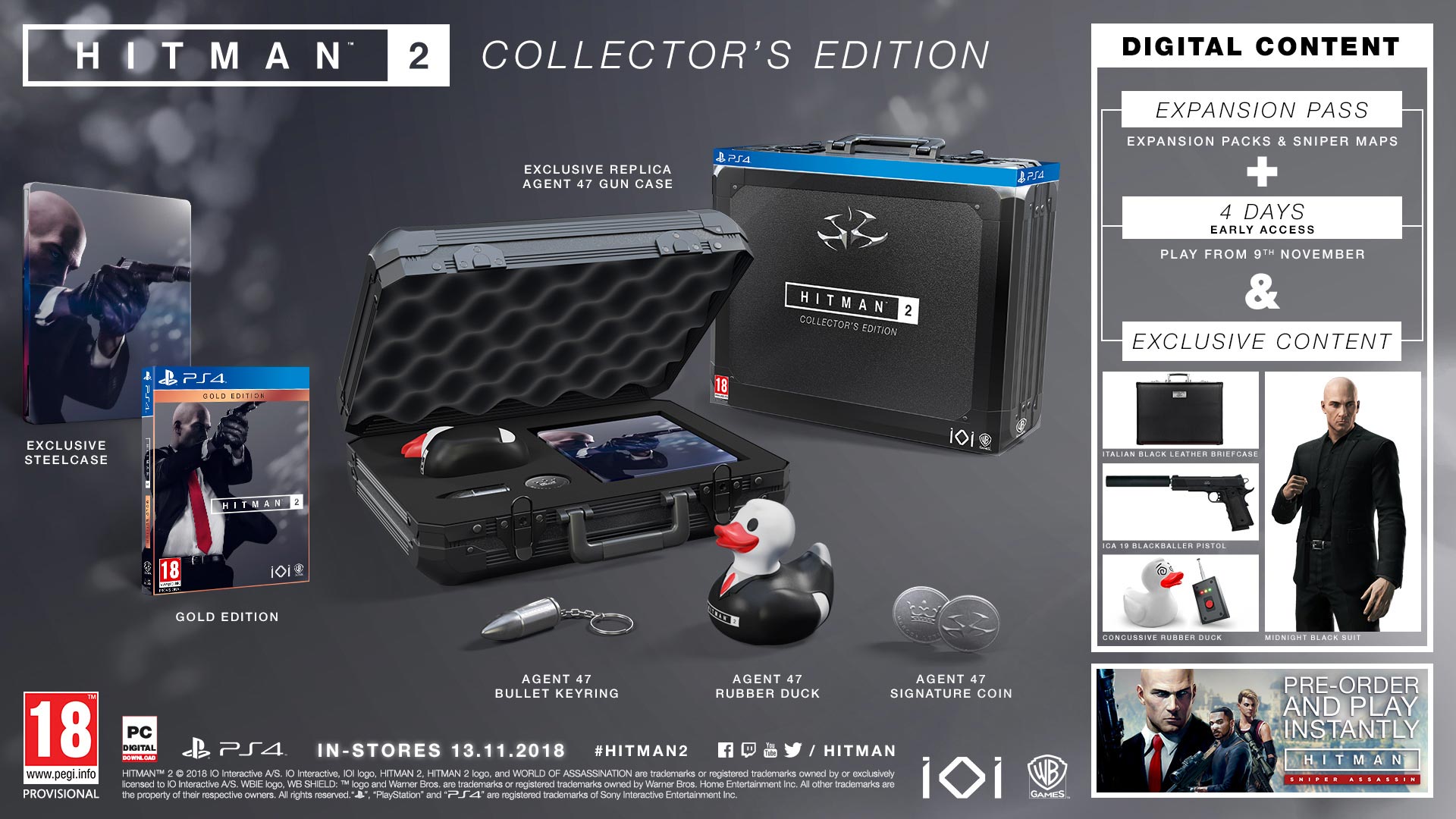 Hitman 2 Limited Edition & Press Kit TAKEOFF