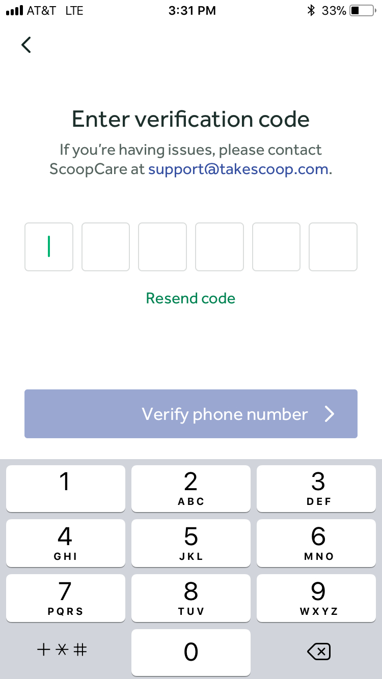 I haven't received my SMS verification code Scoop Help Center