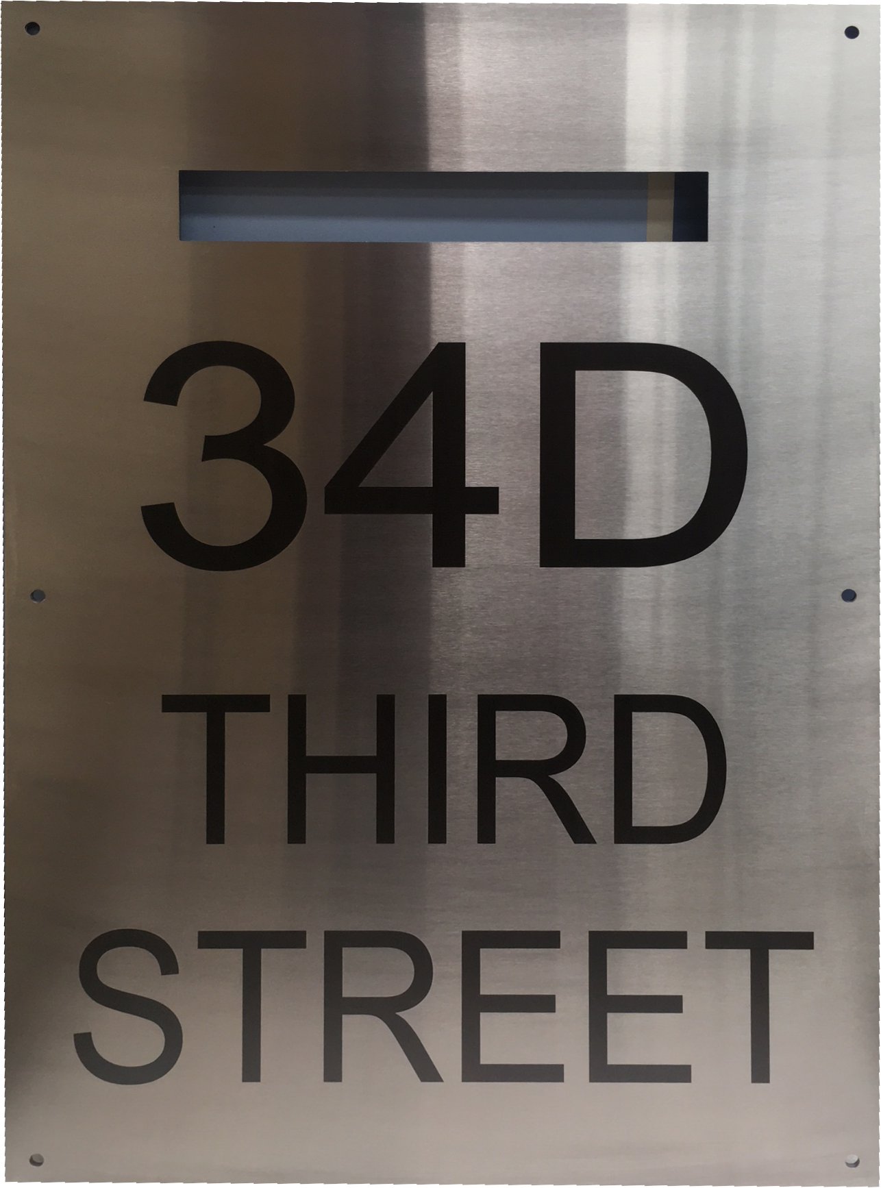 Laser Etched Letterbox Signs Marine Grade Stainless Steel