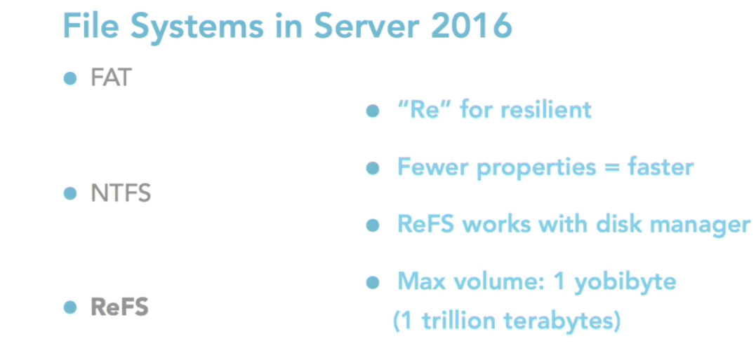Resilient File System (ReFS) in Windows Server 2016 Hamidreza Talebi