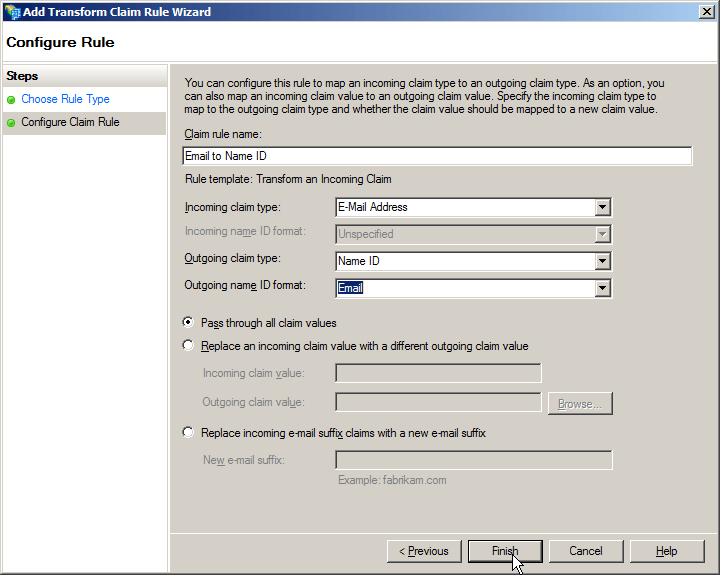 Error (Federation service identifier specified in the AD FS.