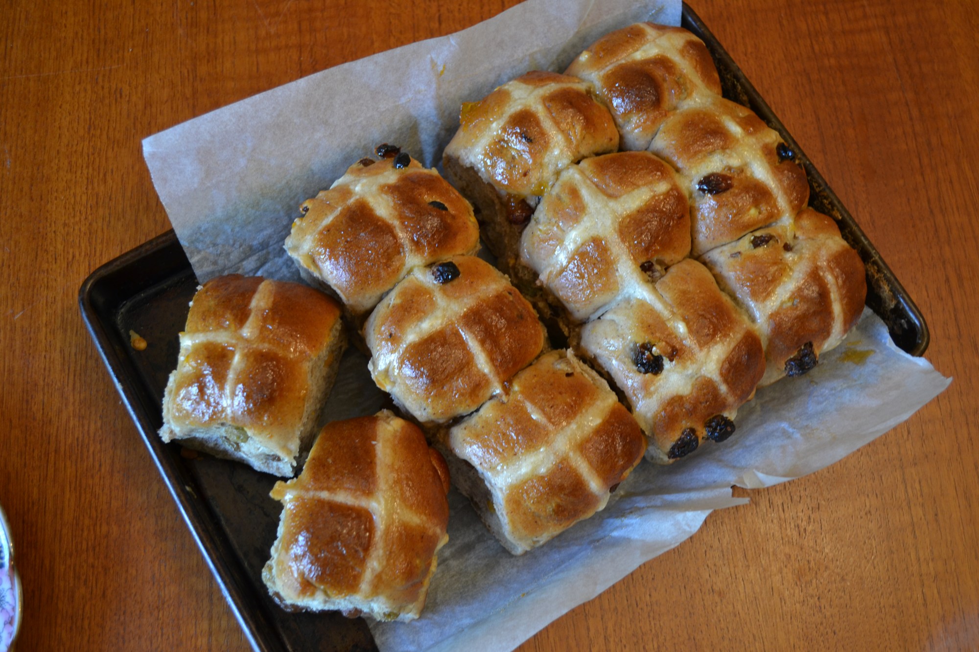 Hot Cross Buns for Easter! A Tale of Two Kitchens