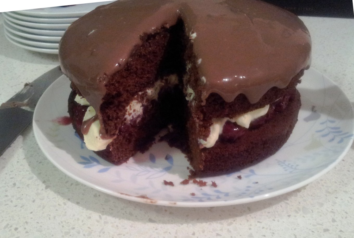 Black Forest Cake with Mary Berry’s Very Best Chocolate Fudge Cake A