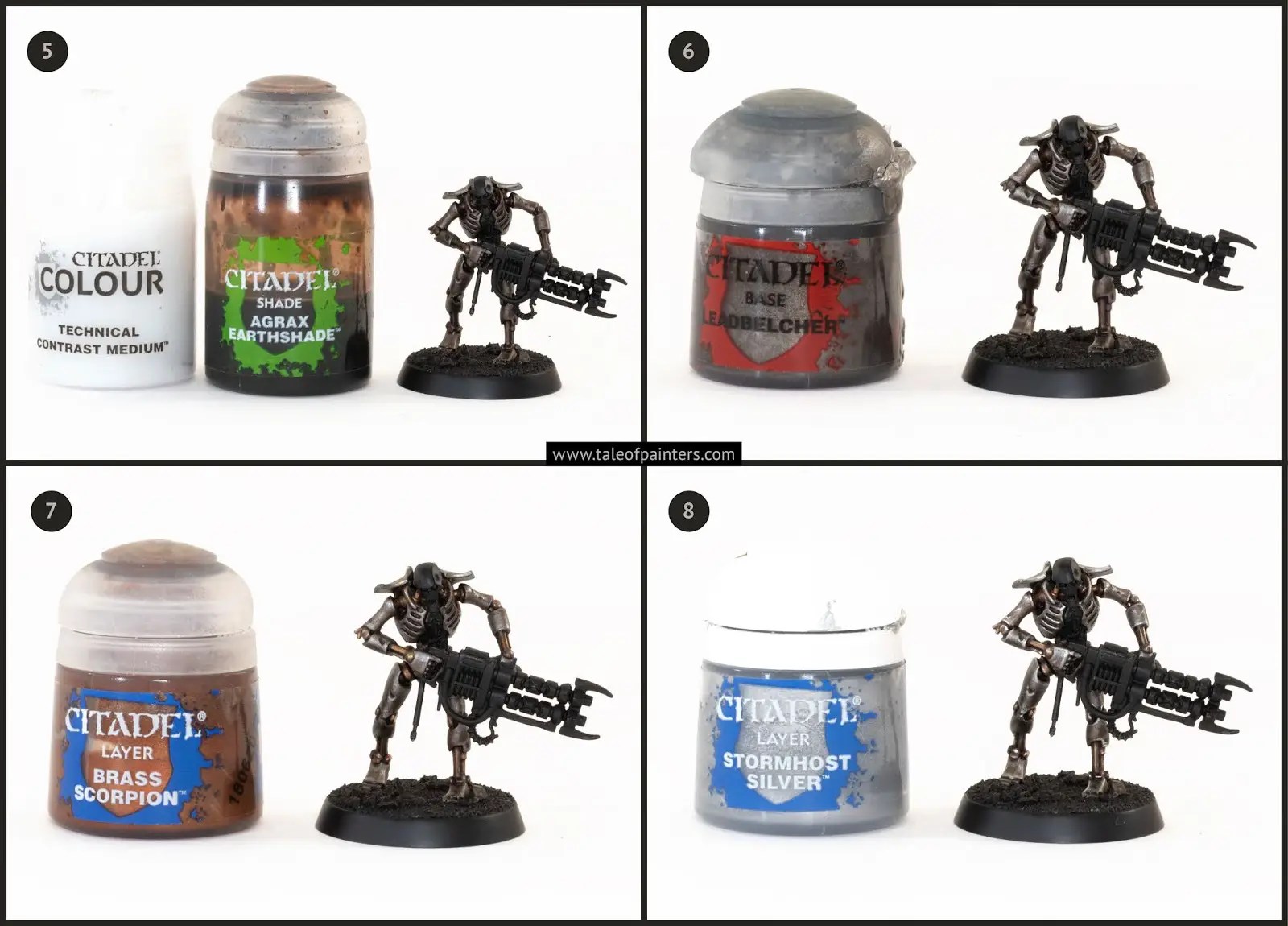 Tutorial How to paint Necron Warriors Occiputek Dynasty » Tale of Painters