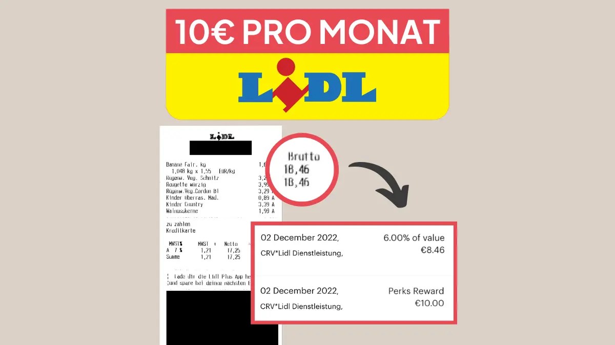 Lidl Gutschein Trick Jeden Monat 10€ + 5,5 Cashback!
