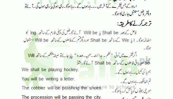 Future Continuous Tense In Urdu And English Exercise Sentence Formula Future Continuous Tense In Urdu And English Exercise Sentence Formula
