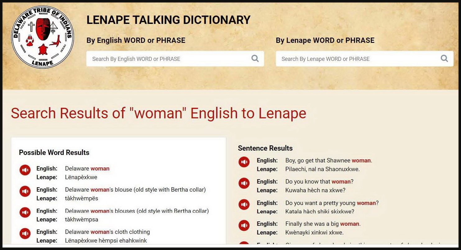 The Lenape Talking Dictionary Getting Started