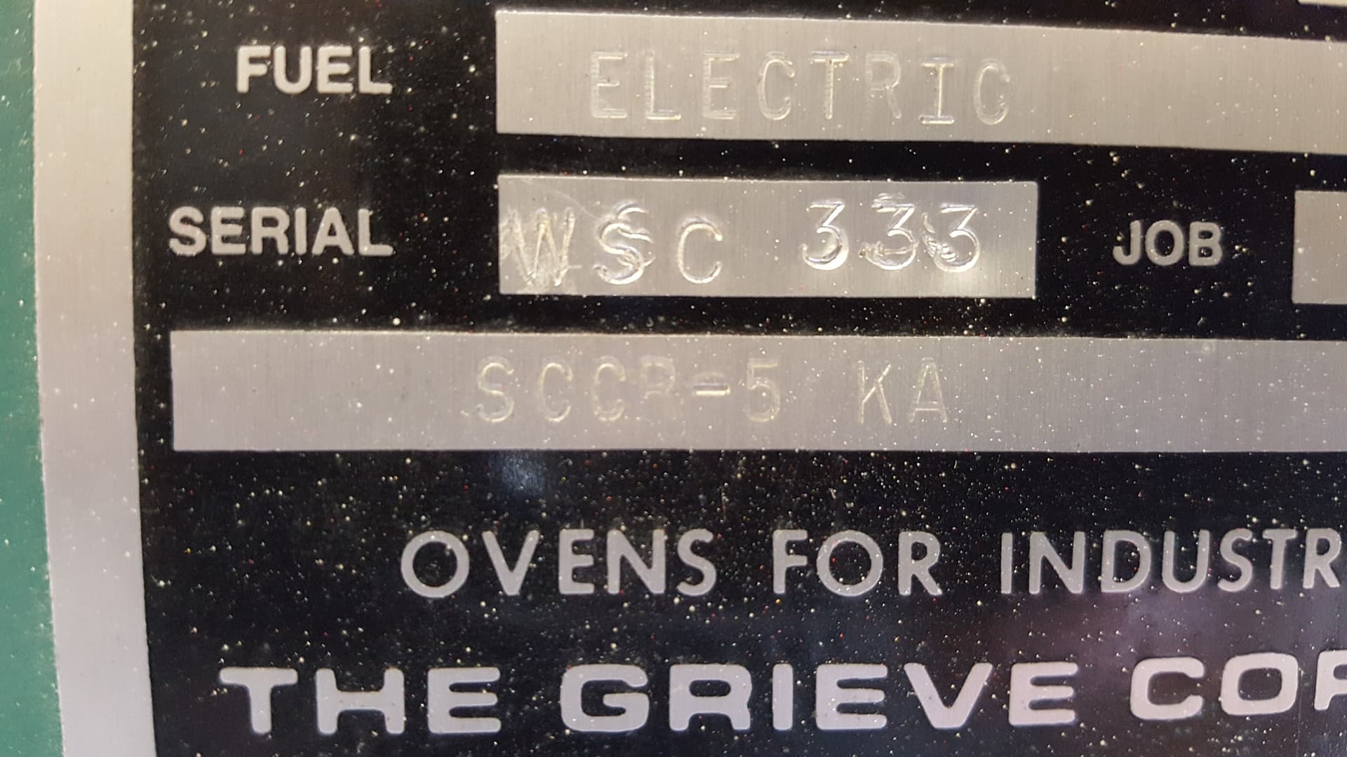 Oven Serial Number MakeICT