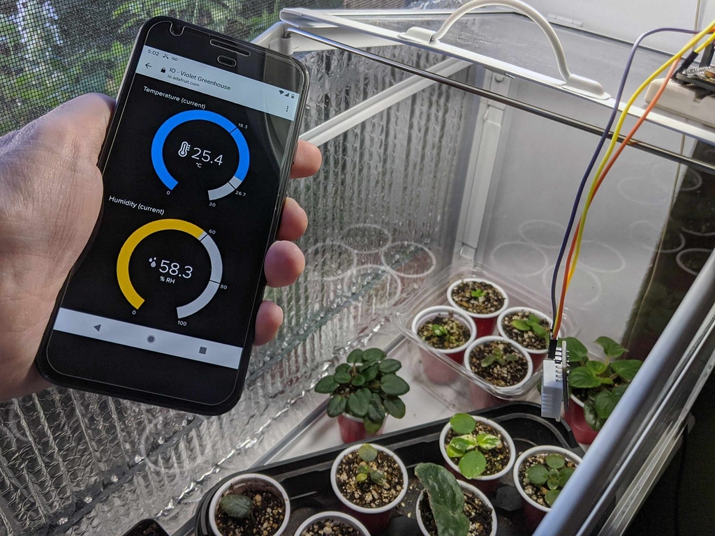 Greenhouse Temperature and Humidity Sensor with  Dashboard