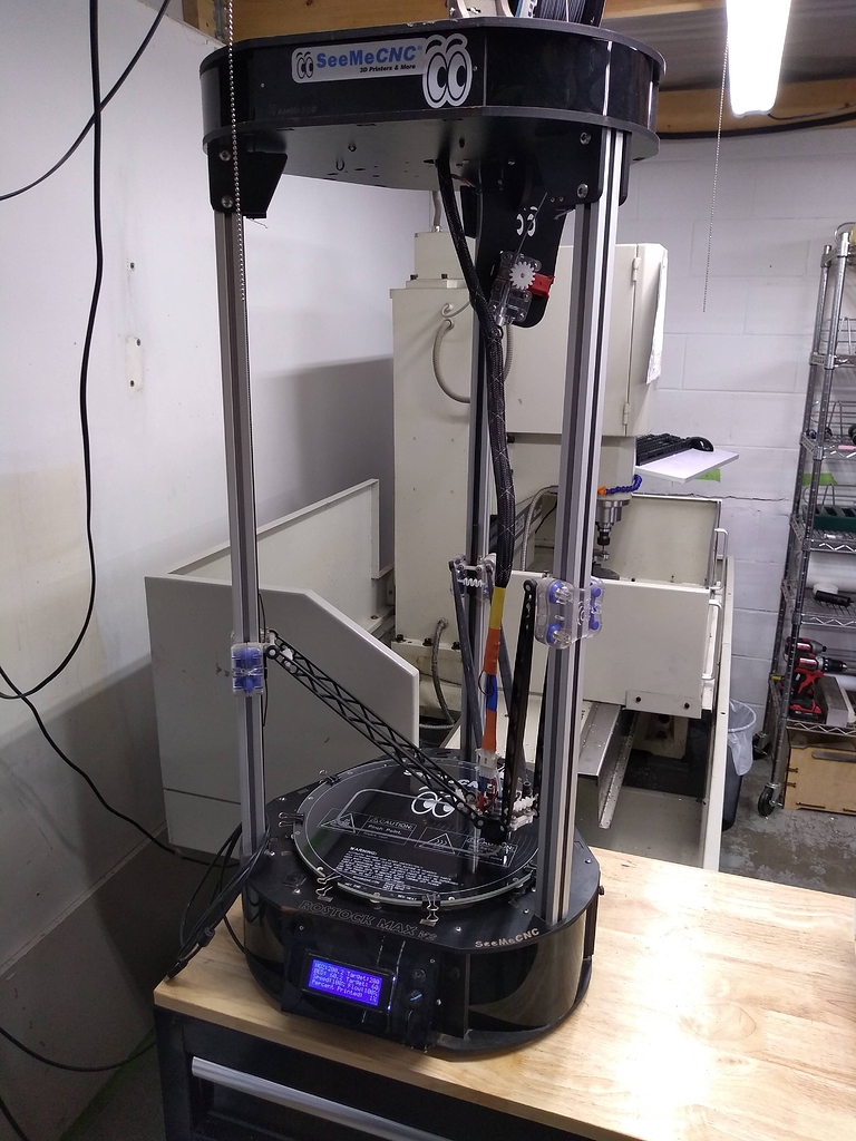 SeeMeCNC Rostock MAX v2 FDM 3D Printer For Sale Commercial Ops VHS