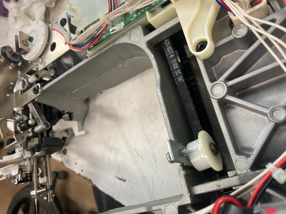 Brother NS80 Sewing Machine Maintenance Bobbin Timing Space and