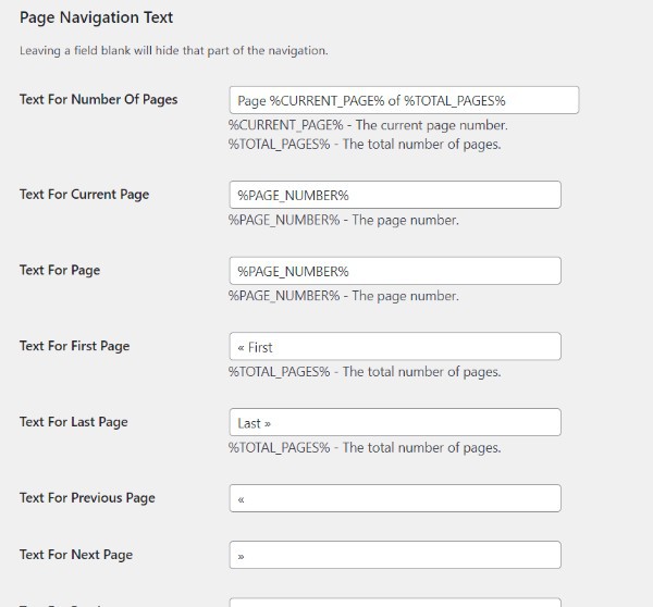 WordPress Pagination With Numbers