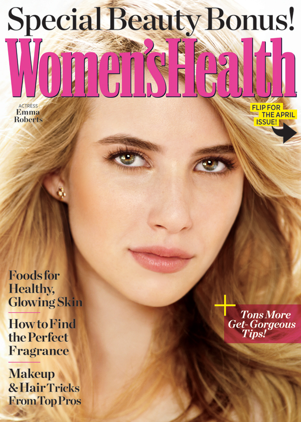Emma Robert Women's Health Magazine Cover April 2011 Makeup and
