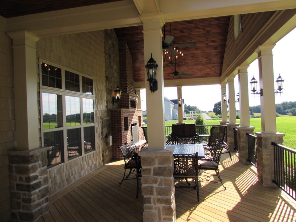 Outdoor living space addition in Damascus Talon Construction