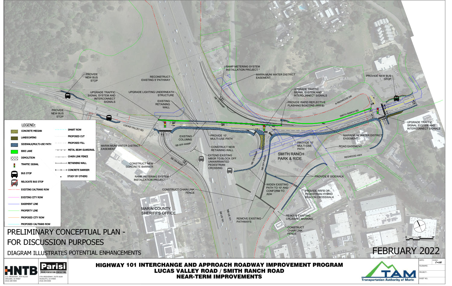 Lucas Valley Road / Smith Ranch Road TAM 101 Interchanges