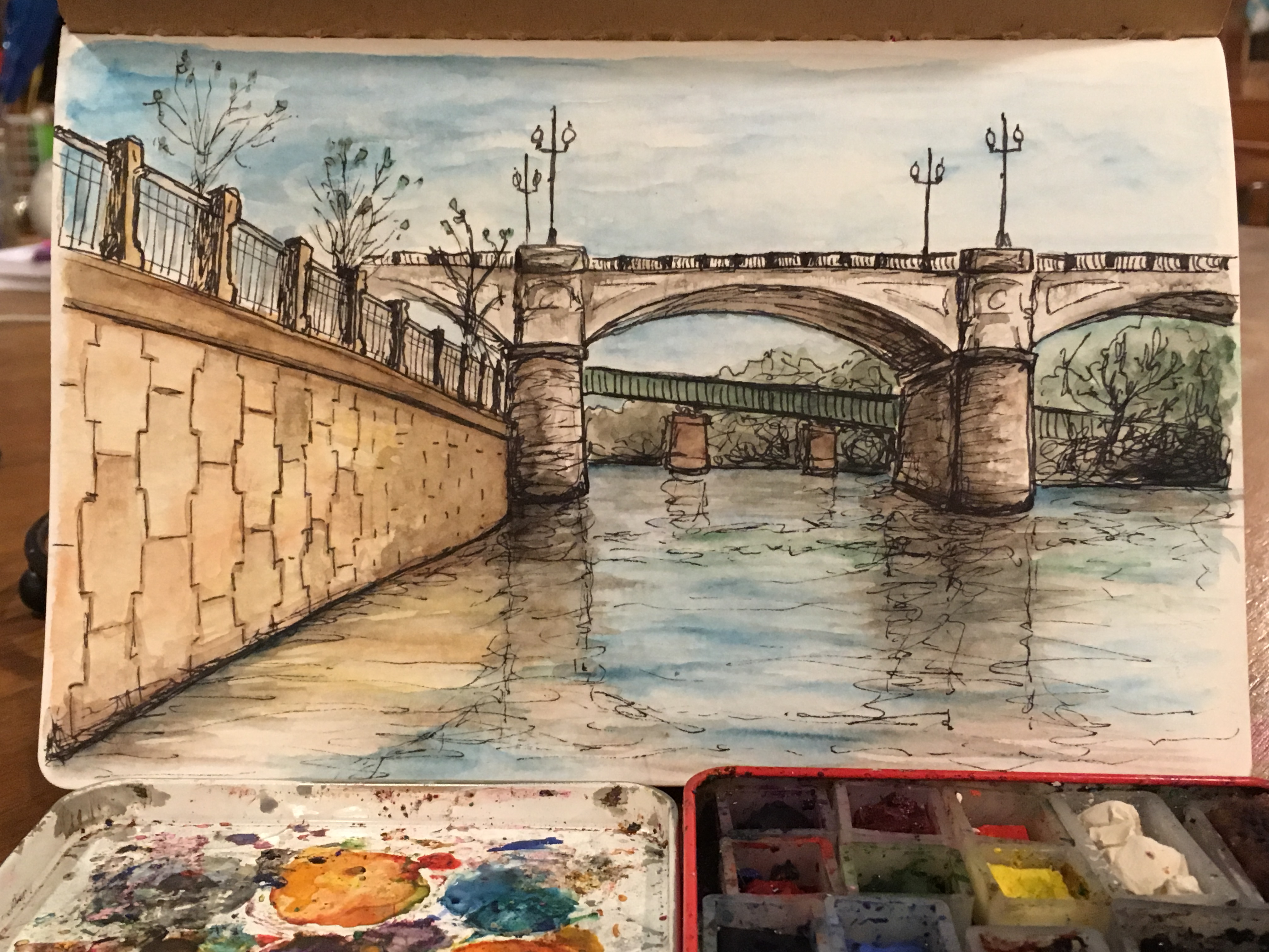 TamaraPaints Columbus Dillingham Street Bridge TamaraPaints