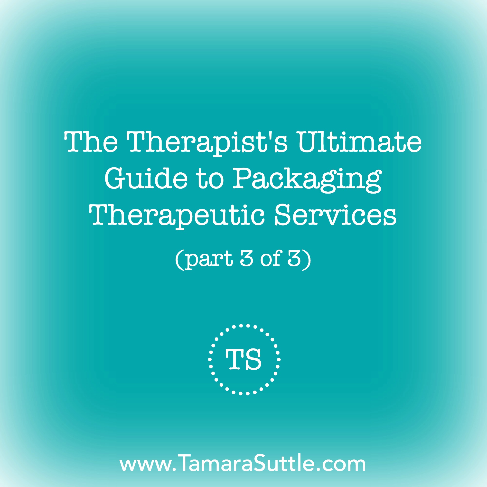 This is the third and final post of a 3part series, The Therapist’s