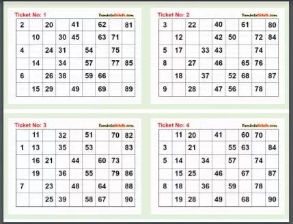 Tambola ticket | 33 Pages | 12 tickets per page | 390+ unique tickets