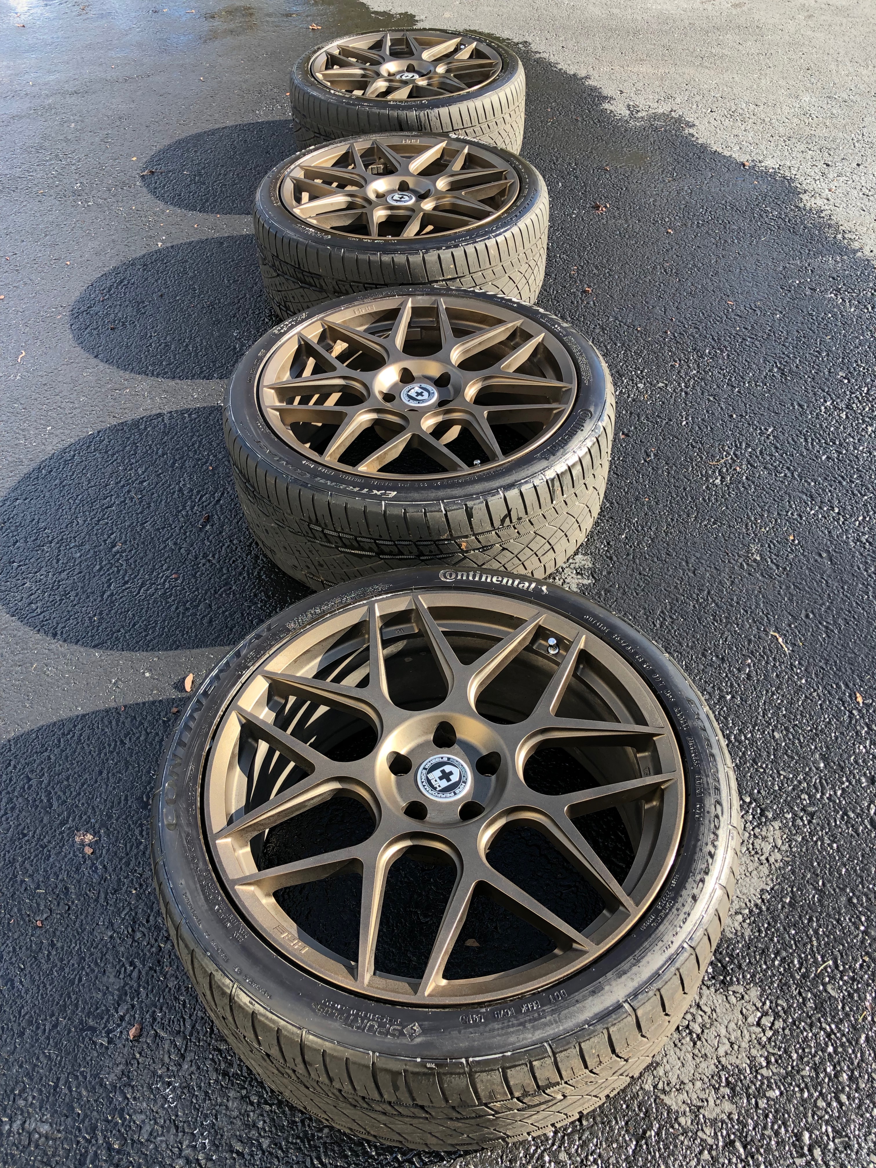 For Sale 20" HRE FF01 Satin Bronze IPA wheels and Tires + extra wheel