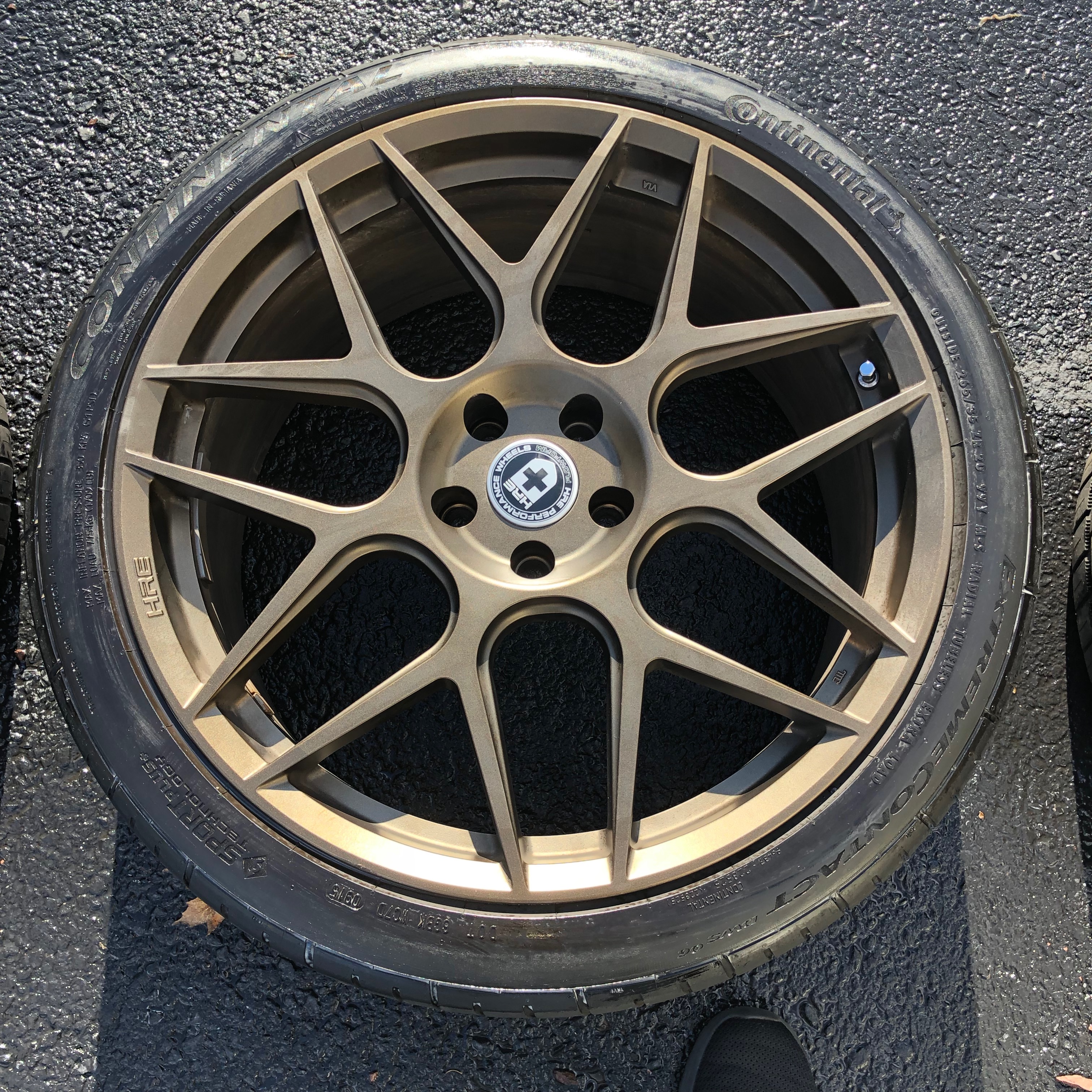 For Sale 20" HRE FF01 Satin Bronze IPA wheels and Tires + extra wheel