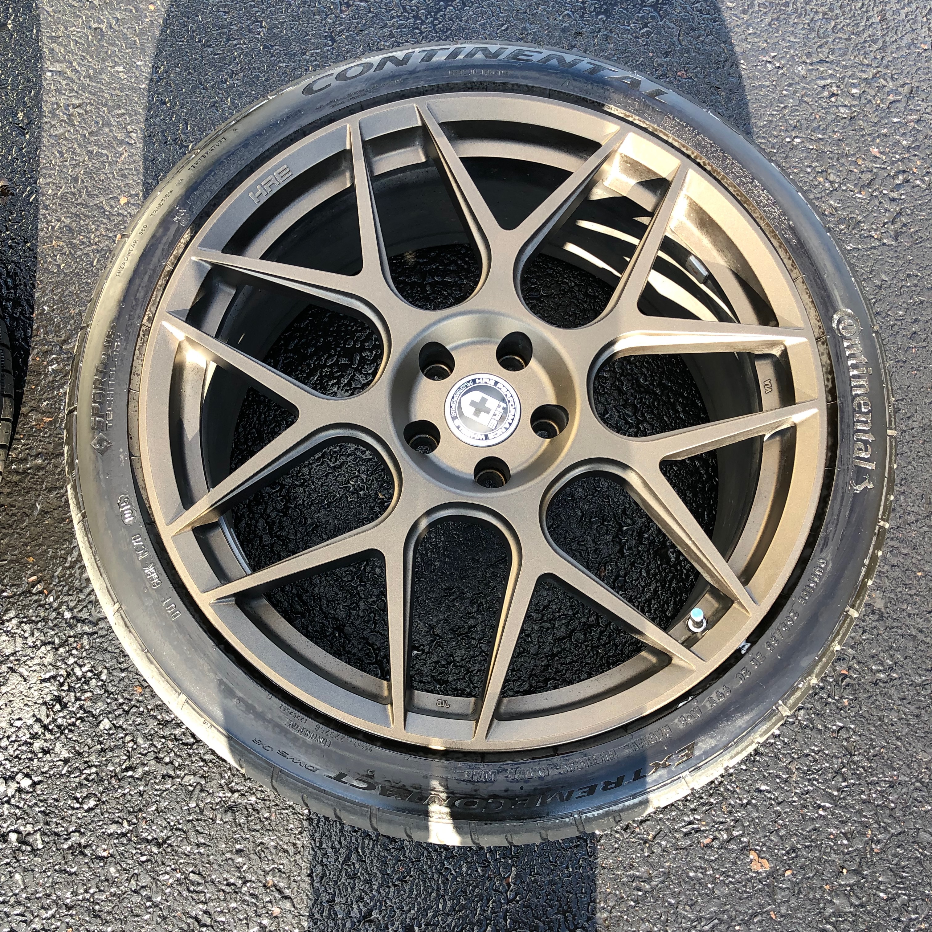 For Sale 20" HRE FF01 Satin Bronze IPA wheels and Tires + extra wheel