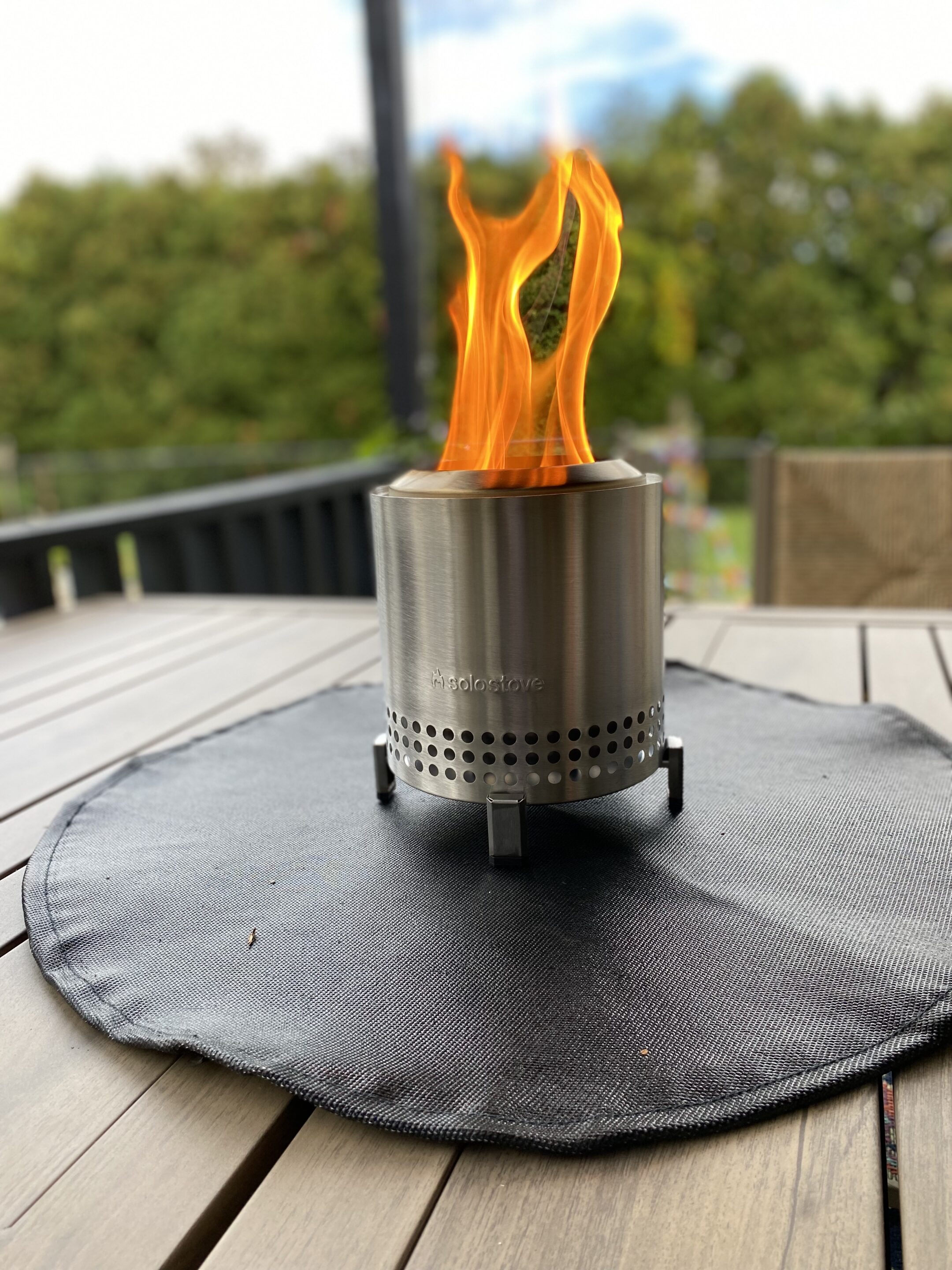 Fireproof 24" Tabletop Firepit Round Ember Mat / Protector Mat