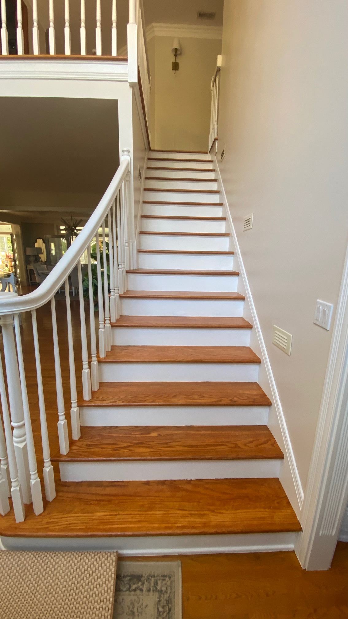 REFINISH STAIRS AND CARPET RUNNER INSTALL EASY DIY We Bought a