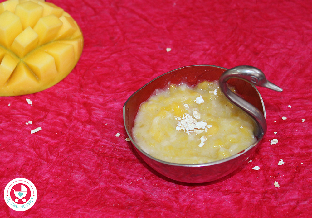Healthy and Tasty Mango Oats Kichadi for Babies in Tamil