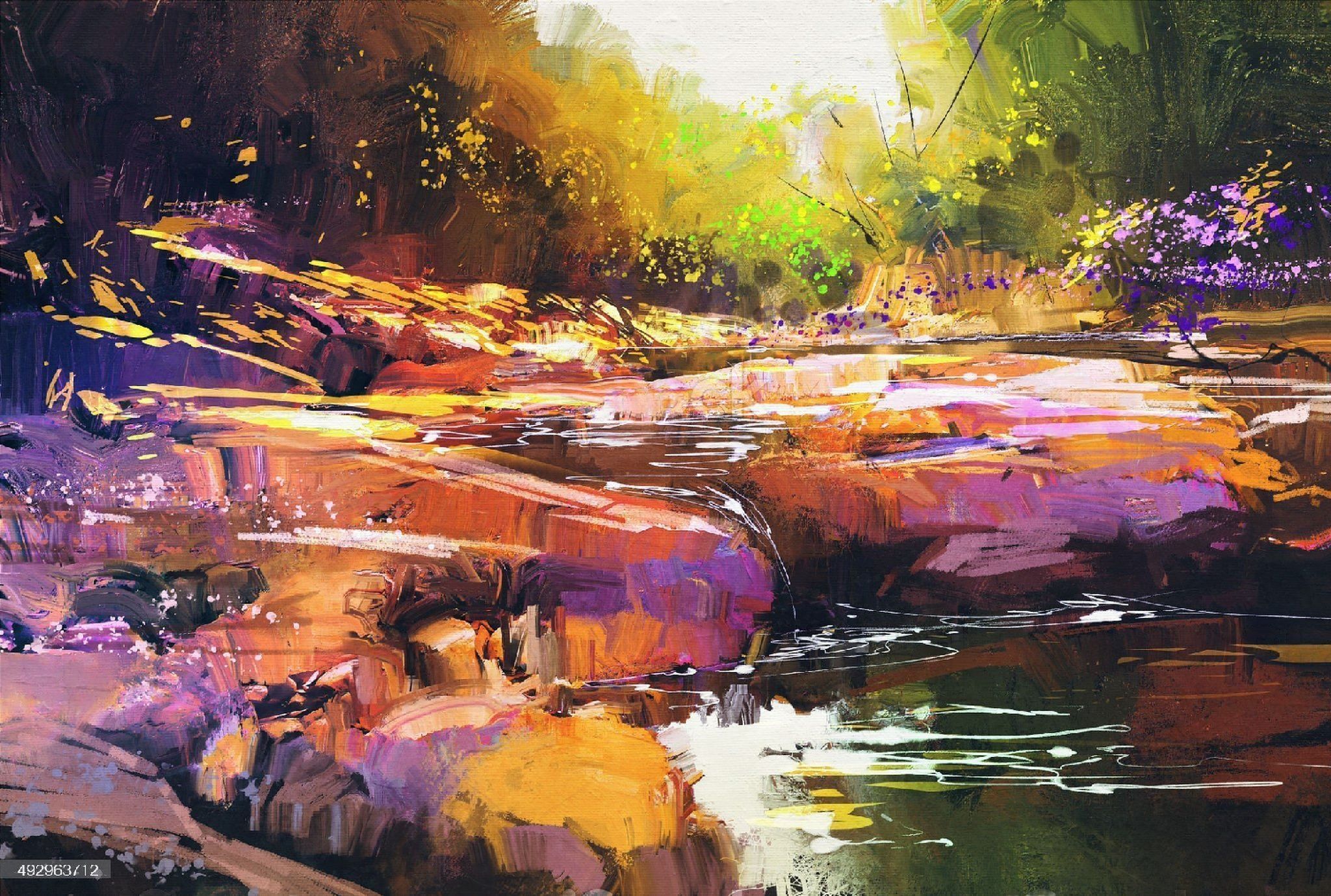 Abstract Oil Paintings Wall Murals Art & Design Confluence