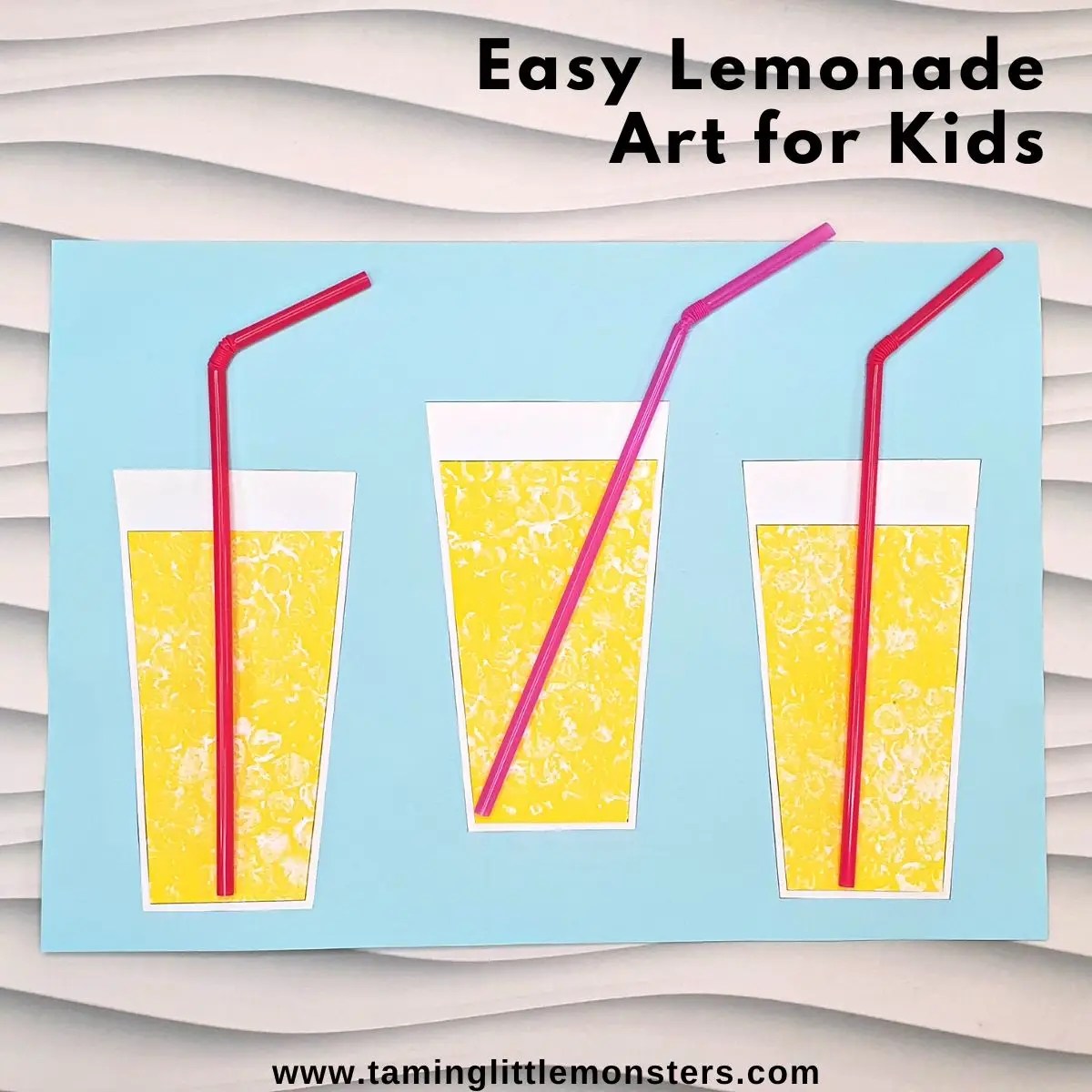 Bubble Wrap Lemonade Craft for Kids Taming Little Monsters