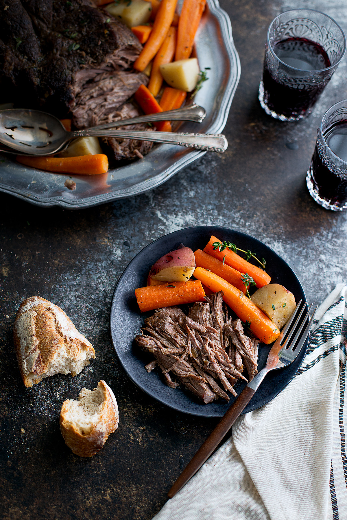 Slow Cooker Pot Roast with Potatoes and Carrots Taming of the Spoon