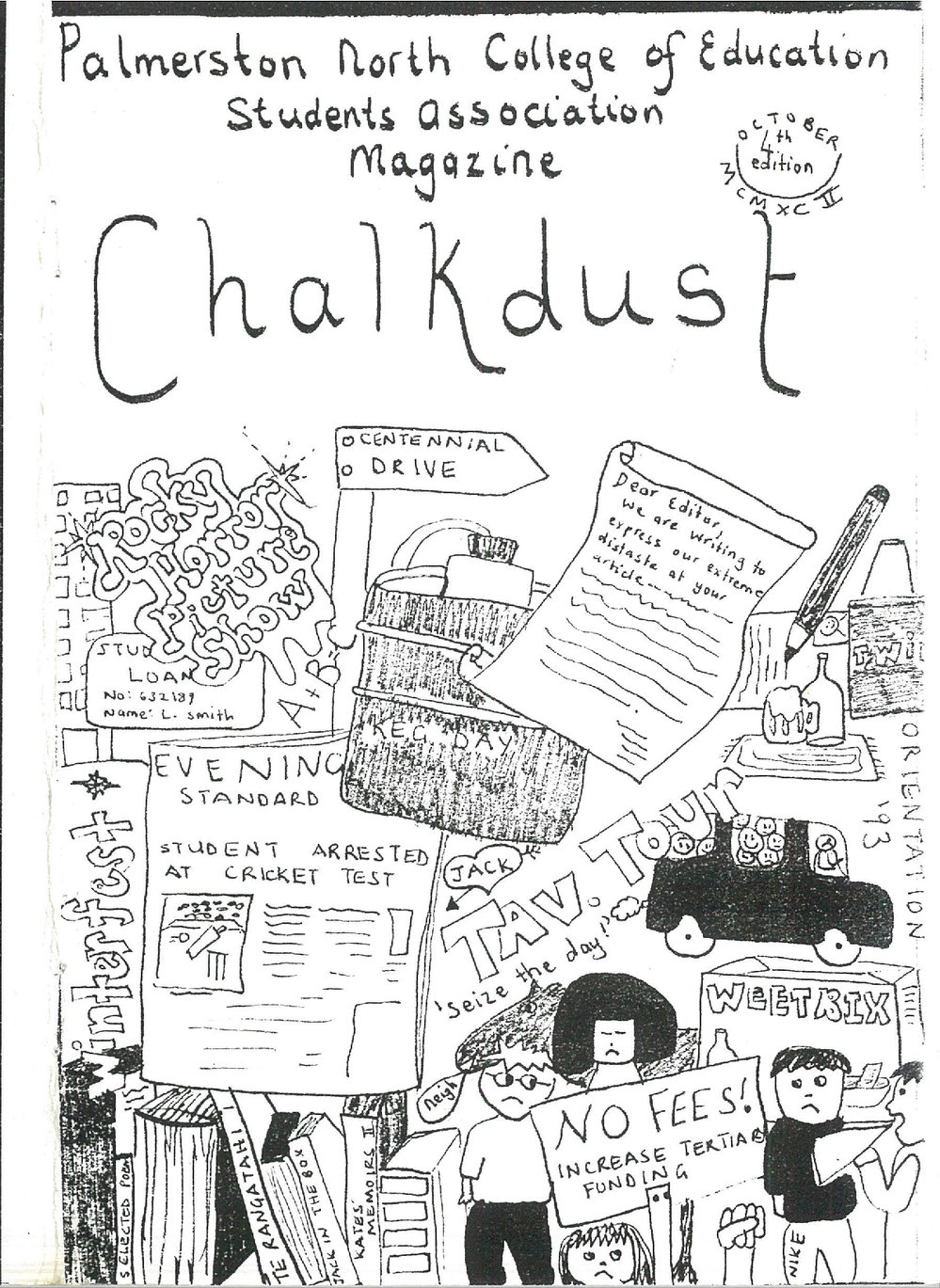 Chalk Dust, October 1993 Massey University Library
