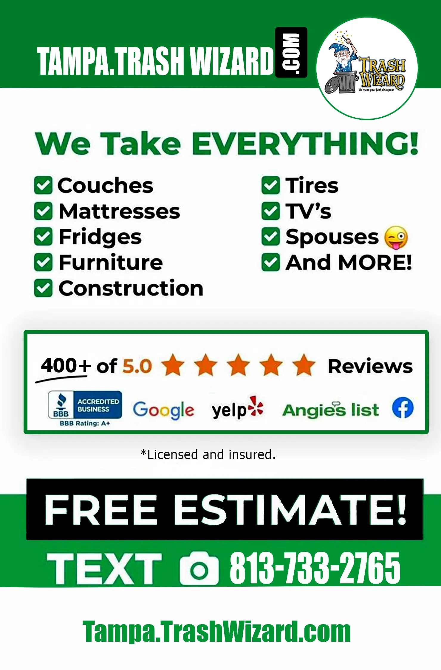 Junk Removal Cheval, FL Trash Wizard