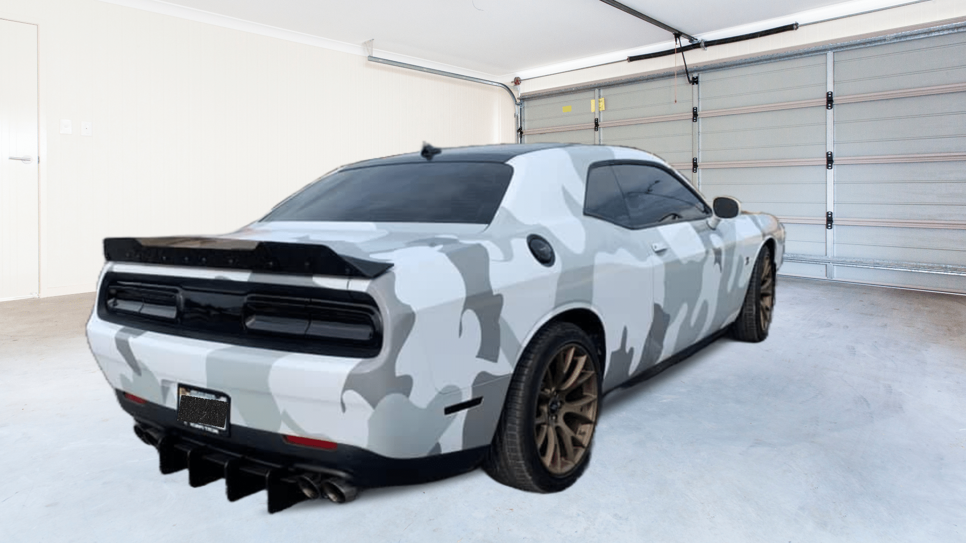 Camouflage Dodge Challenger Tampa Auto Wraps