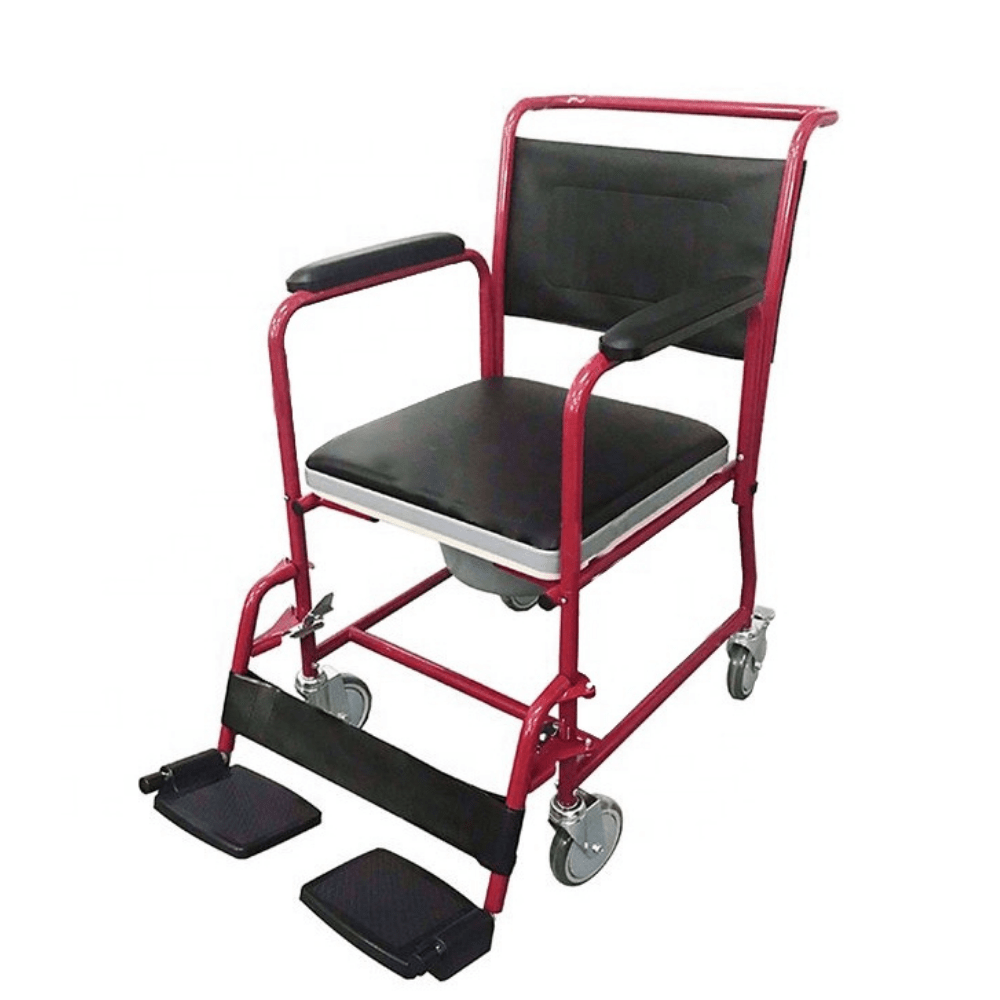 Comfo Care Folding Commode Chair With PotImported,Grey latrine chair TAN45