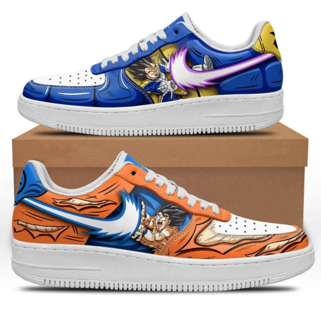 Goku And Vegeta Air Force Shoes Custom Dragon Ball Shoes V35 EvaPurses