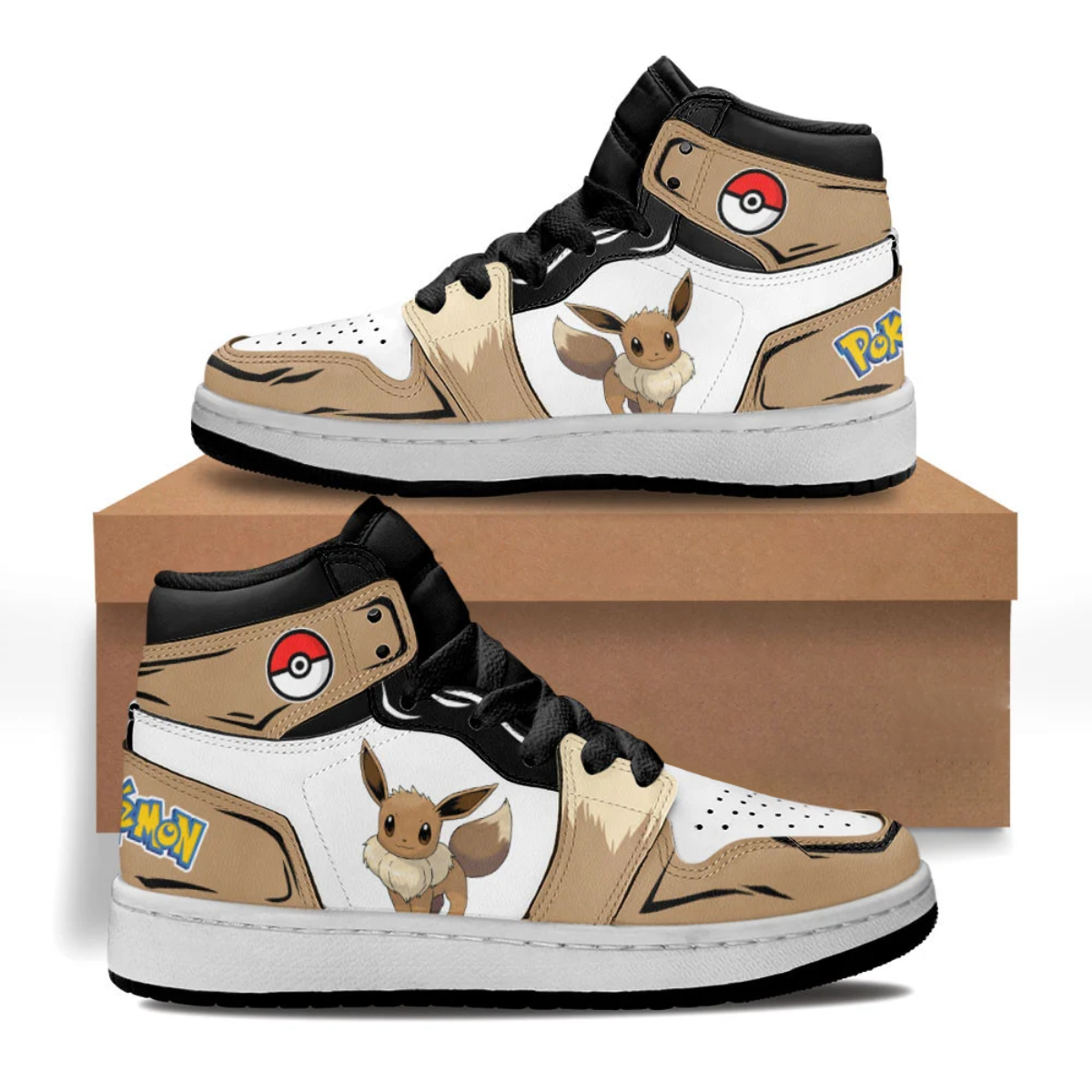 Eevee Kids Shoes Custom Pokemon Shoes For Kids V50 On Sale EvaPurses