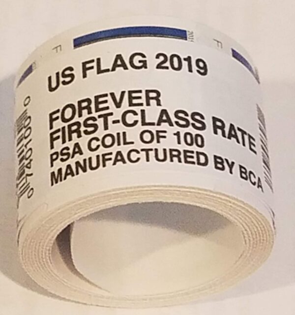 Forever Stamps 2019 U.S Flag USPS Stamps Coil of 100 PCS/Roll Tana