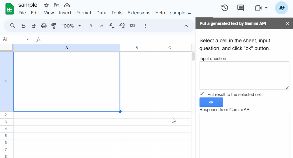 Inserting Generated Text to Google Documents, Google Spreadsheets, and