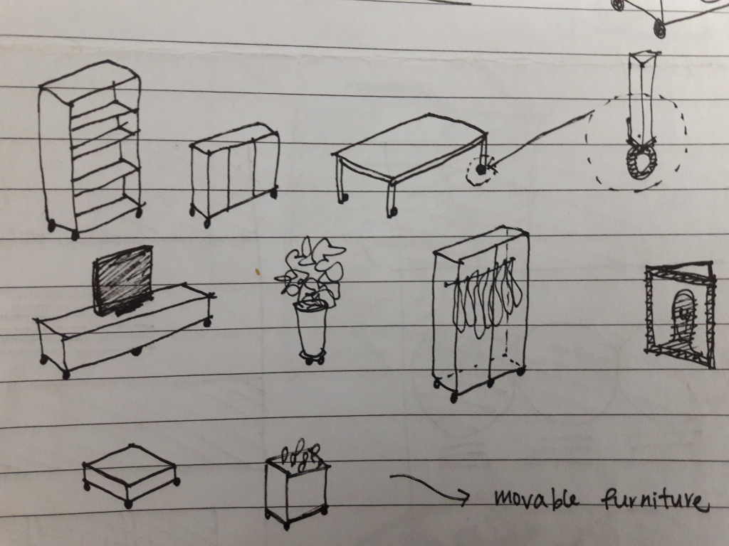 moveture = movable furniture Architecture = The art of creating