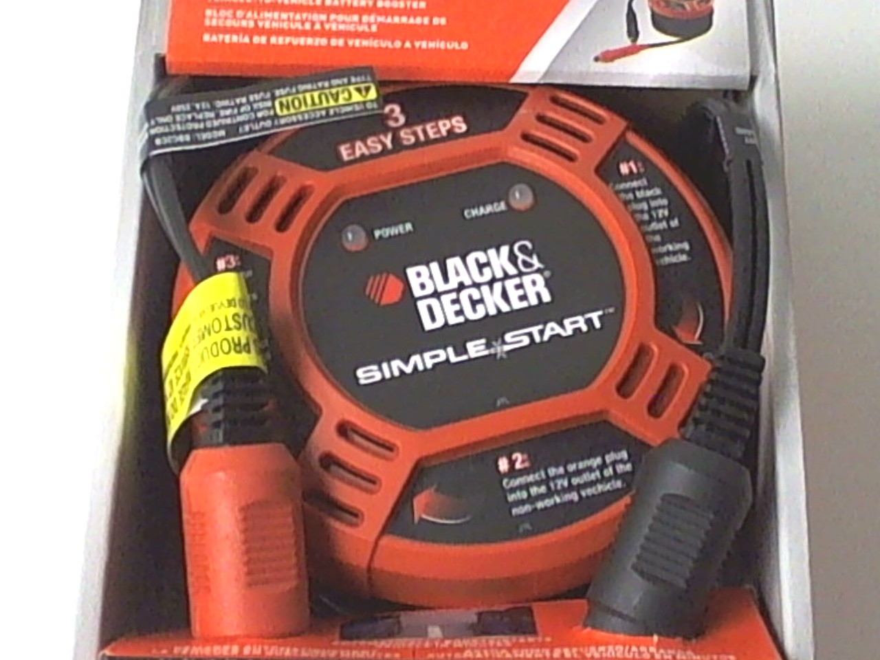 Black & Decker Simple Start Battery Booster Jumper Cables
