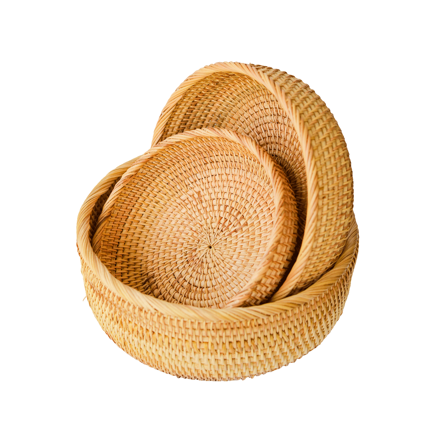 Product Round Rattan Storage Set of 3