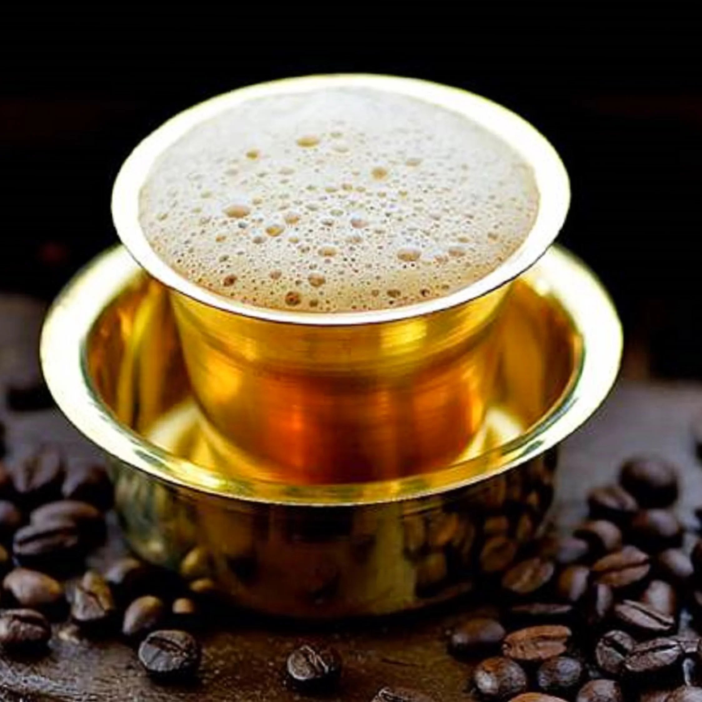 Brass Dabara, Filter Coffee Davara and Tumbler Set, Dawara sets