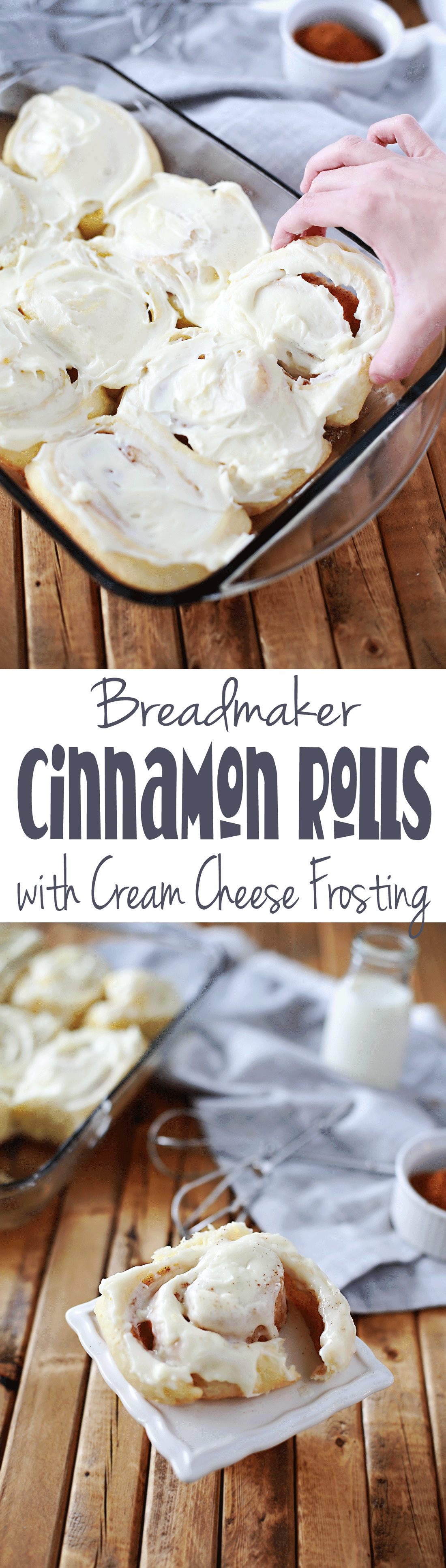 Breadmaker Cinnamon Rolls with Cream Cheese Frosting Tangled with Taste