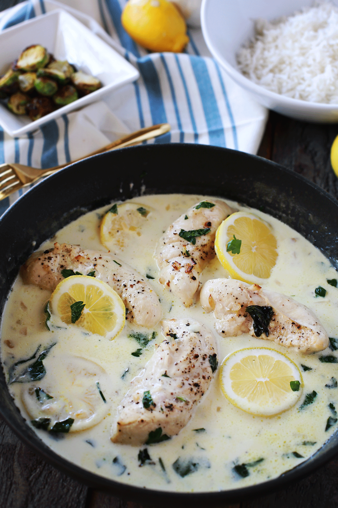 Fast and Easy Lemon Cream Chicken Tangled with Taste