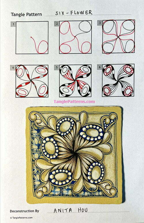 Zentangle Flower Patterns Step By Step