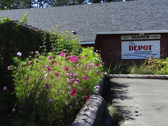 The Depot Restaurant garden, 2015 overview Tangly Cottage Gardening