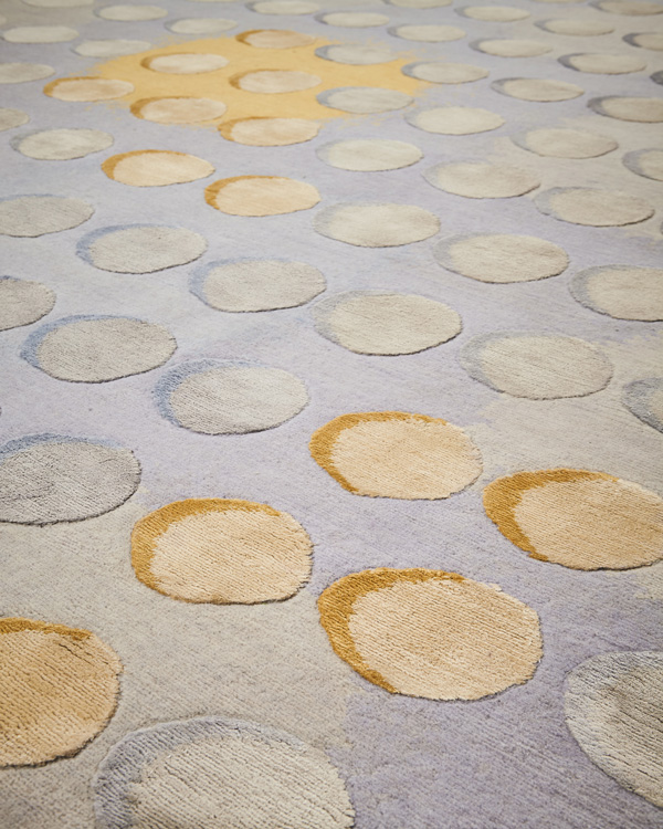 Tania Johnson Design Dots Hand Knotted Rug Wool and Silk