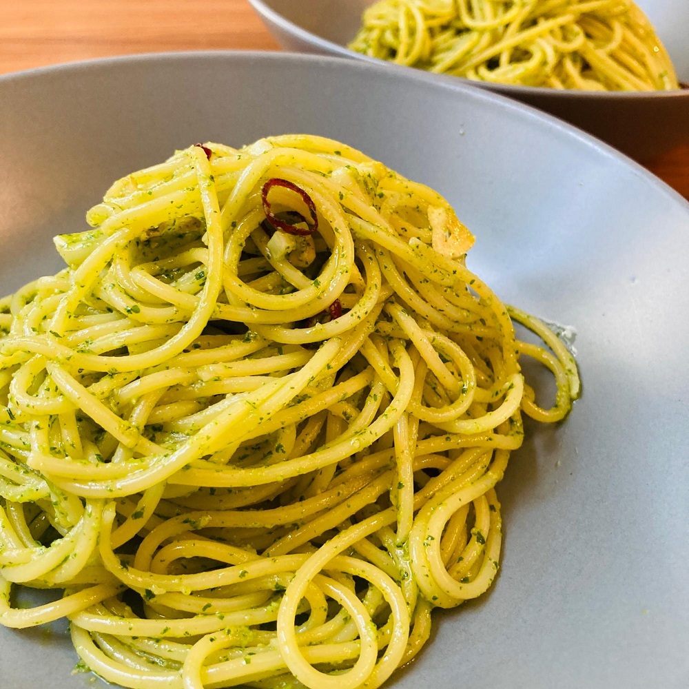 【レシピ：塩こうじ】塩こうじバジルソースアレンジ「ジェノベーゼパスタ」 COPPY RECIPE(コッピーレシピ)