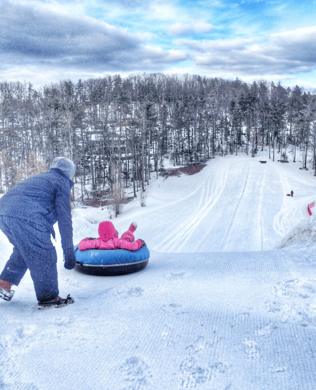 Snow village in Moscow Toboggan Tubing Skiing I Snowbord I Skating